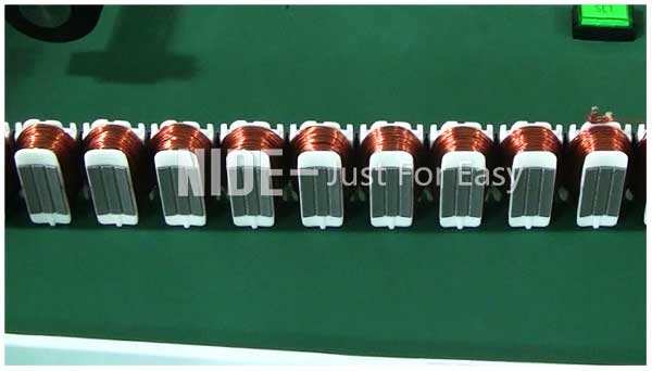 Straight type Stator coil winding machine