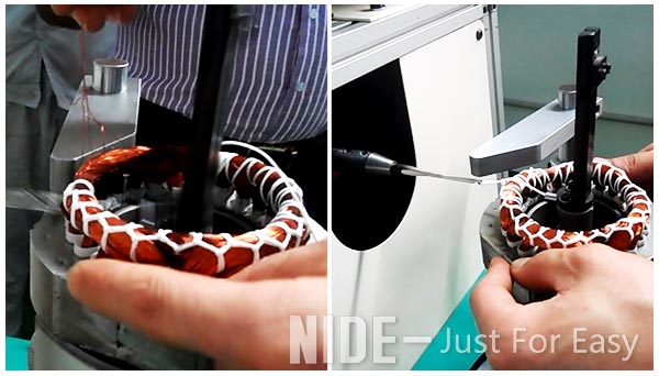 motor coil lacing machine stator coil lacer