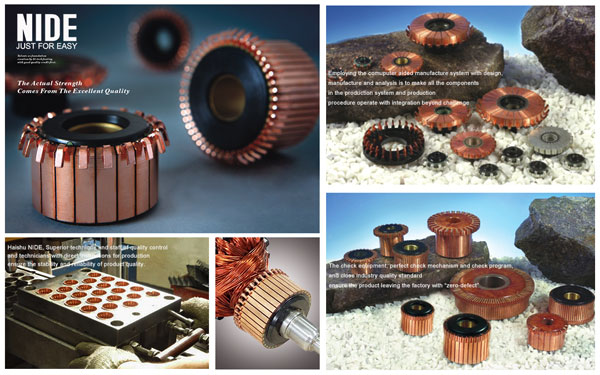 electric stator and armature rotor brush commutator