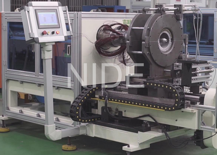 Stator winding inserting and expanding machine